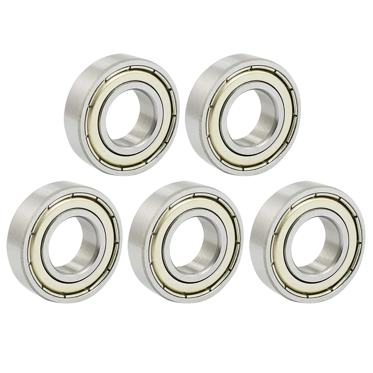 6002ZZ 15 X 32 X 9mm Double Shielded Metal Deep Groove Ball Bearings 5 Pcs