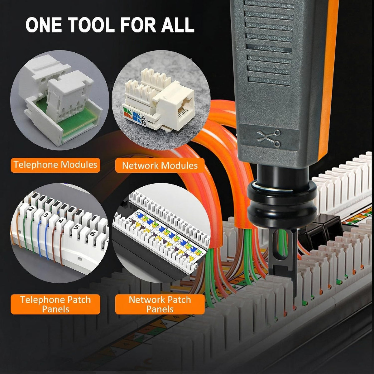 LinkMejor 110 Narzędzie do Przyciskania Cat5 Cat6 Kabla Sieciowego RJ45