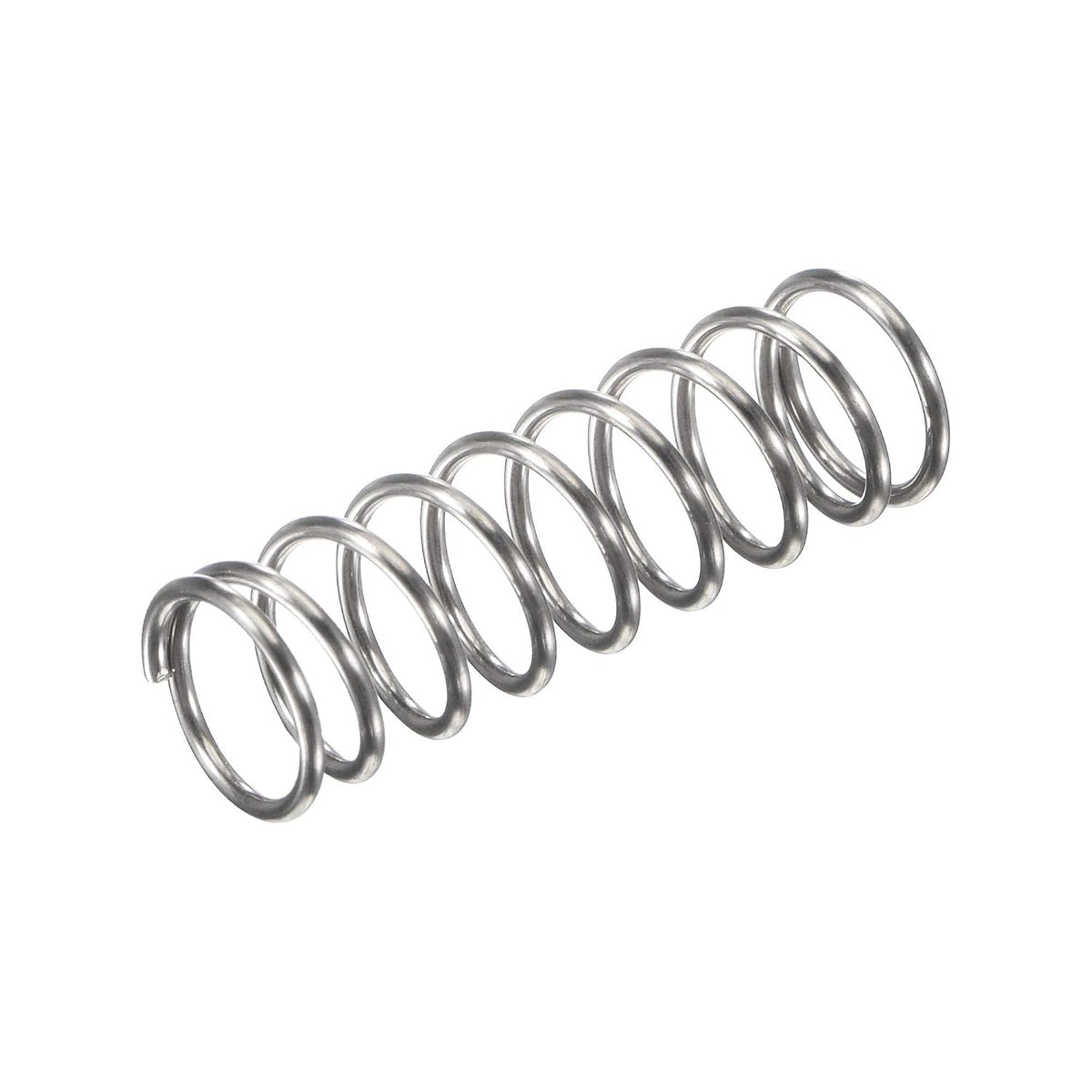 Compression Spring,304 Stainless Steel,8mm OD,0.8mm Wire Size,15mm Compressed Length,25mm Free Length,11.8N Load Capacity for Home Projects, Silver Tone,20pcs