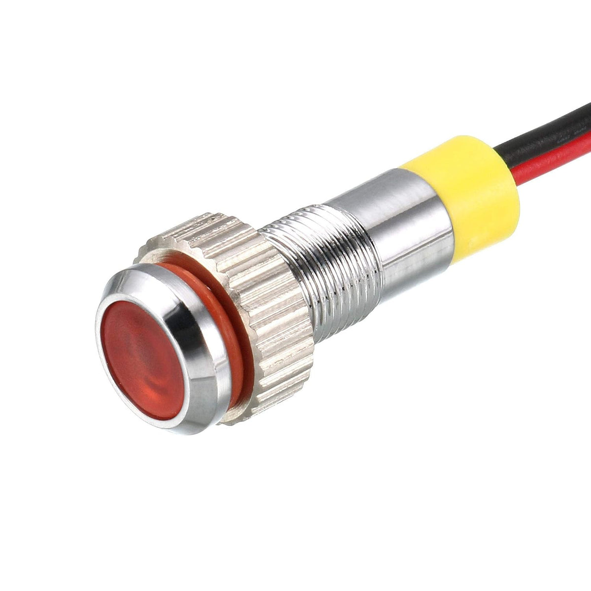 Signaalindicatorlicht AC/DC 110V 12mm Dashboardlamp Inbouwpaneel Mount Rood LED Metalen Shell