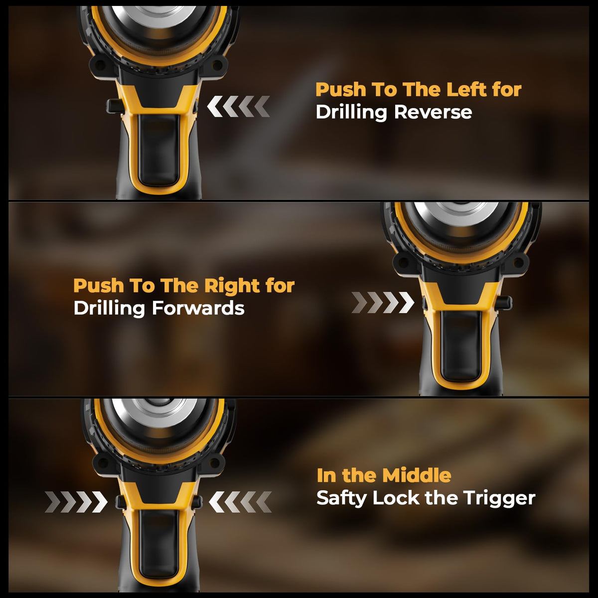 Cordless Hammer Drill Compatible with Dewalt 20V MAX Battery(No Battery)20V Brushless Drill, 1/2" Cordless Drill for Concrete with Variable Speed
