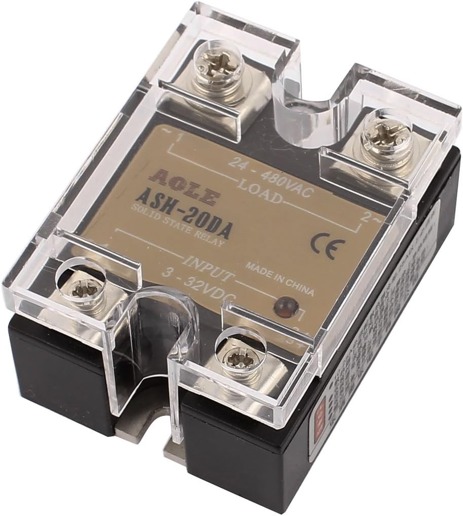 ASH-20DA 3-32VDC to 24-480VAC 20A Single Phase Solid State Relay Relay DC to AC Relay