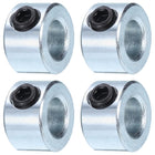 4pcs Set Screw Collars 1/4" Bore Zinc Plated Steel Shaft Collars, 1/2" OD, 5/16" Width Lock Axle Collar Clamp for Linear Rod Shaft Guide