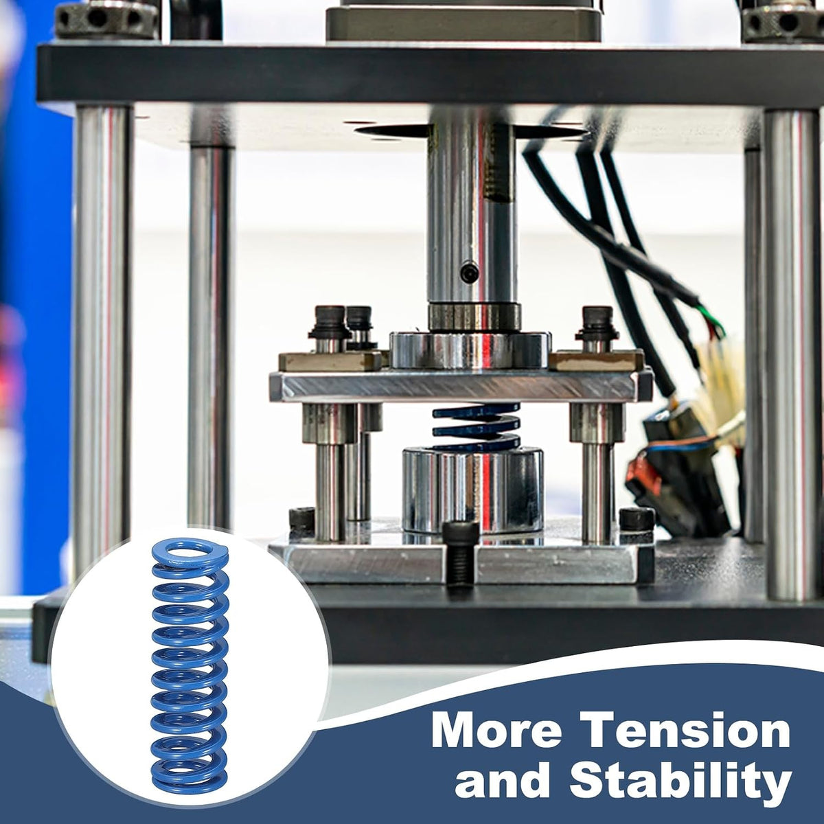 4 Pcs Blue Compression Springs, 1/2" OD, 1-1/4" Length, Light Load 3D Printer Compression Mould Die Springs for Mechanical Equipment Printer Accessories (0.052"x0.092" Coil Wire)