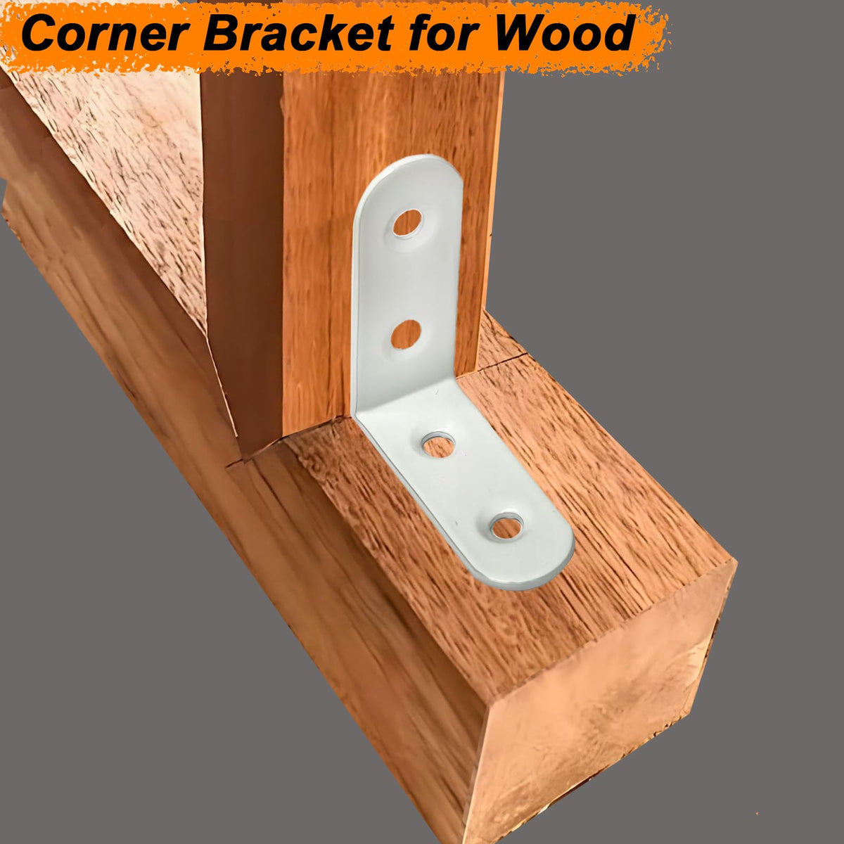 8PCS White L Bracket Corner Braces 2x2 inch, Stainless Steel Shelf Brackets