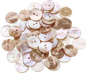 50pcs Natural Shell Buttons, 2 Hole Mother of Pearl Buttons 18mm Sewing Craft Button for Shirt Bag DIY Sewing Crafts Decoration, Purple
