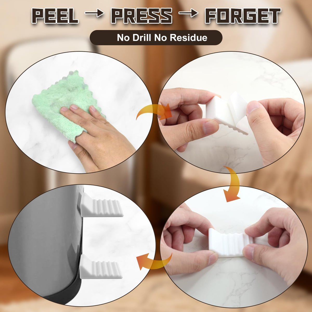 LinkMejor 4Pcs Protecție Pătură de Perete pentru Coș de Gunoi