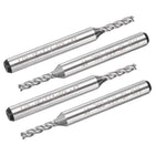4pcs HSS-AL 1/8" Cutting Dia 1/4" Shank 4 Flutes End Mill Milling Cutter Router Bits Upcut Spiral Milling Cutter Tool for Wood PVC MDF Engraving