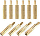 M2x12mm+4mm Male-Female Brass Cylinder Knurled PCB Motherboard Spacer Standoff for FPV Drone Quadcopter, Computer & Circuit Board 60pcs