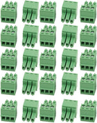 25Pcs LC1 AC300V 8A 3.5mm Pitch 3P PCB Terminal Block Wire Connection