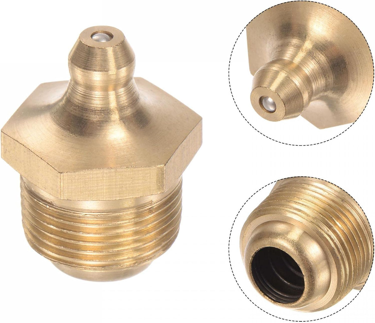 Accoppiamento a sfera in ottone rettilineo per grasso M14 x 1.25mm filetto, accessorio per grasso idraulico, 5Pz