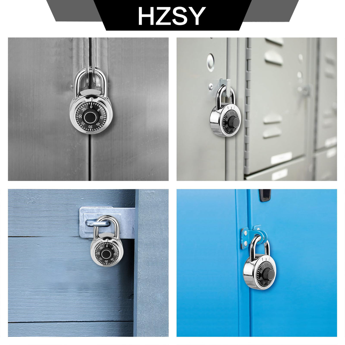 LinkMejor Cerradura Combinada 1 Unidad, Dial Negro con Código de 3 Dígitos Preestablecido