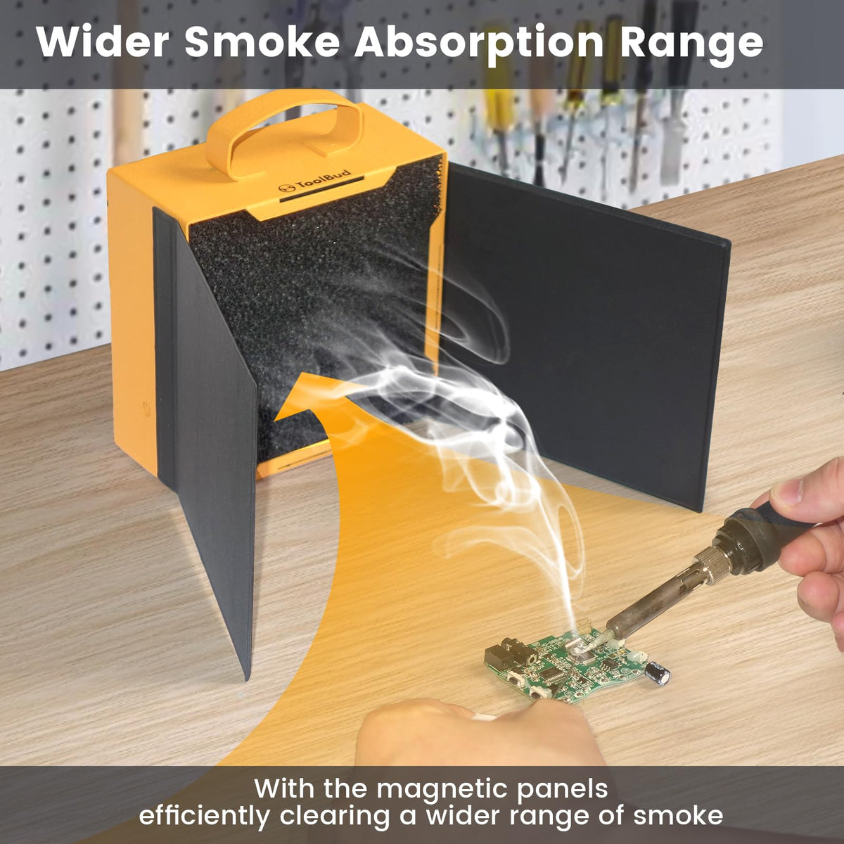 Upgraded LinkMejor Solder Fume Extractor with Removable Magnetic Flaps