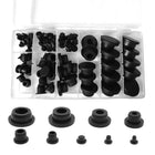 85PCS 9 koossa mustat rubber-sarvet pyöreille reiille