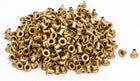 LinkMejor® 500pcs M2x3mm Brass Plated Metal Hollow Eyelets Rivets Gold Tone
