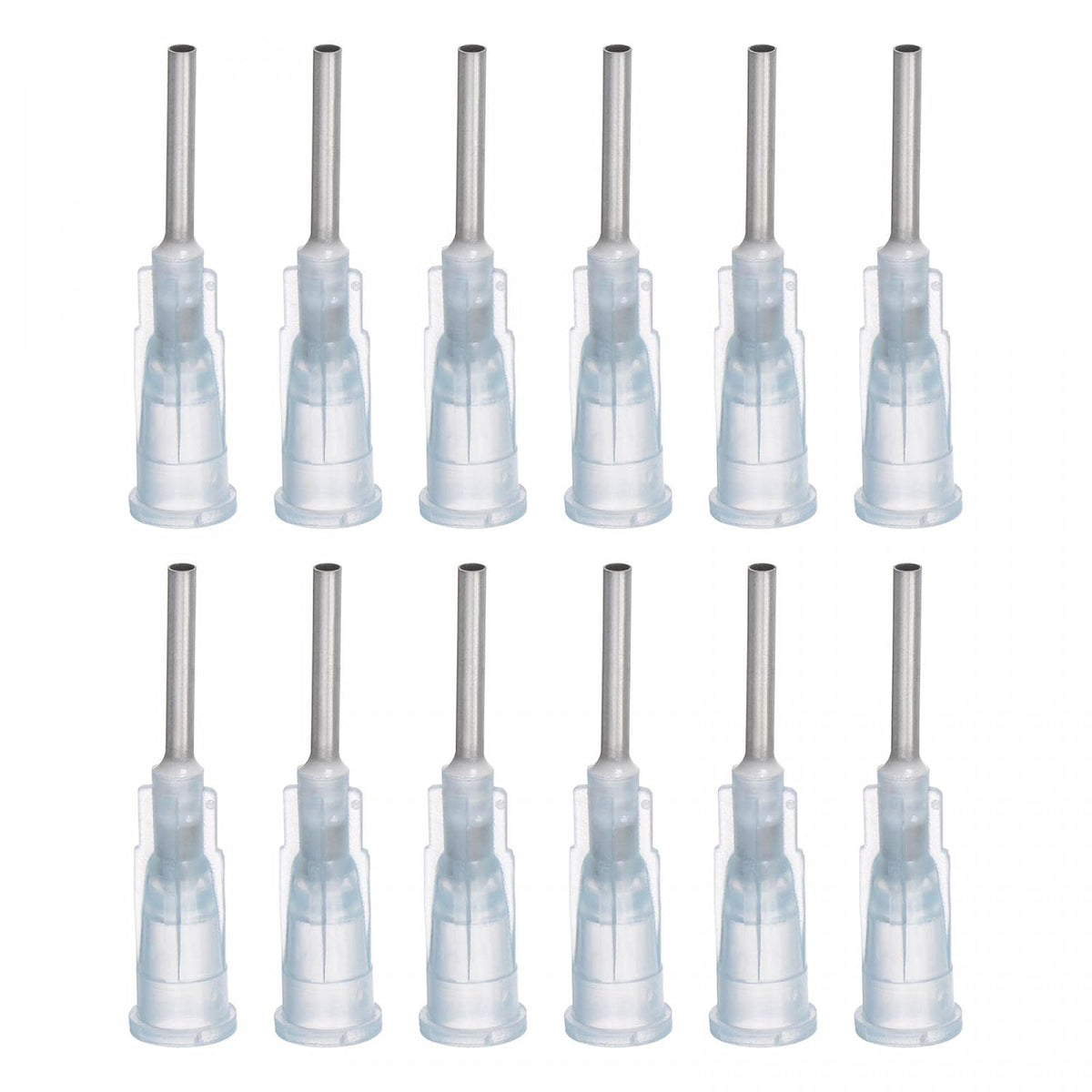 Industrial Blunt Tip Dispensing Needle with Luer Lock for Liquid Glue Gun, 15G 1/2", 20 Pcs (Light Blue)