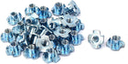 M5 Carbon Steel 4-Prong Pronged Tee Nuts 30pcs for Furniture