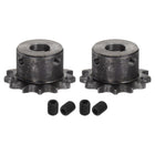 2pcs ISO/DIN 06B-1 Roller Chain Sprocket B Type 12mm Bore, 3/8" Pitch, A3-Steel Single Strand Roller Sprocket Hardened 13 Tooth