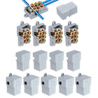 10Pcs 80A 1000V Wiring Splicing Terminal Connectors, 14-6AWG Wire Electrical Connectors Nuts Assortment Kit, T-Tap White Quick Disconnect Compact Splicing TXF2-16