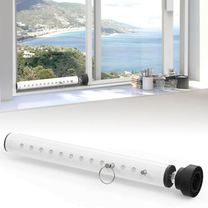 LinkMejor（Short）Security Bars for Sliding/Vertical Window, Adjustable Window Jammer Bars Security Inside,（Small）Window Guards for Home Security, 11" to 18" Anti Theft Window Safety Lock Bar -White 1