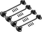 6" Cabin Hook Eye Latch Gate Door Swivel Window Hook 201 Stainless Steel with Screws Black 4pcs