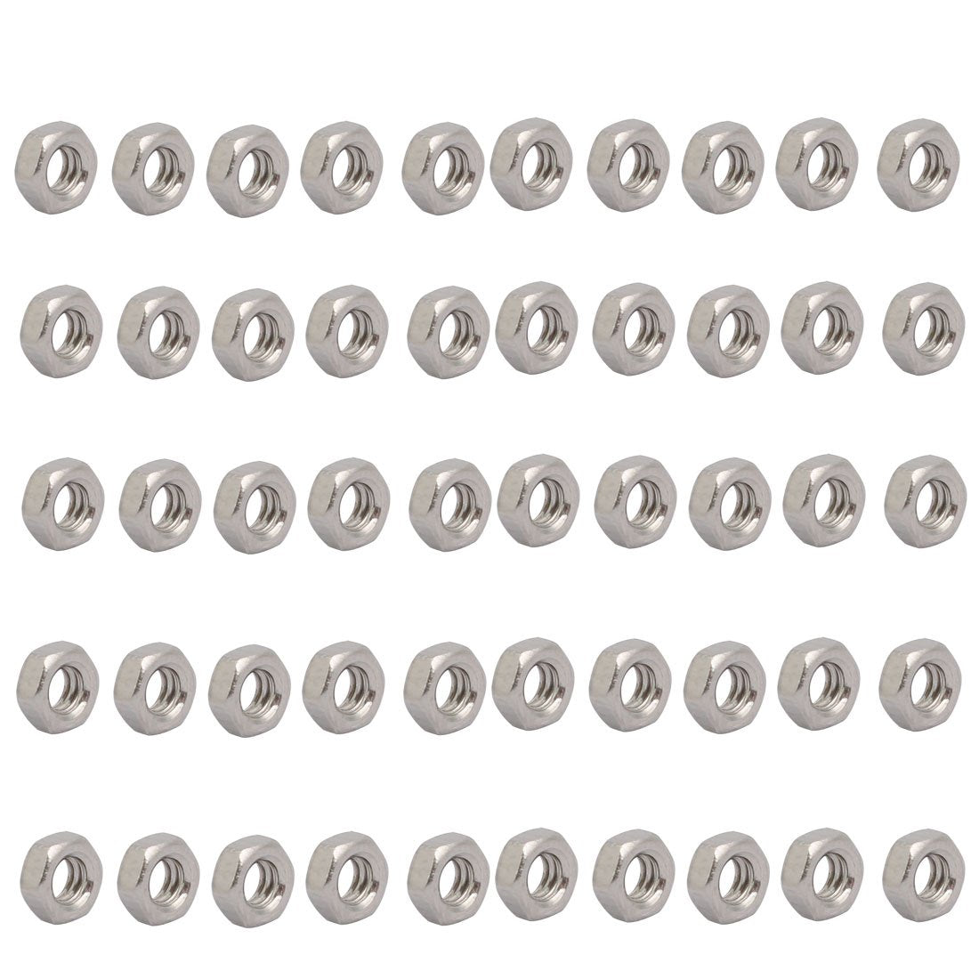 50pcs 1/8"-40 BSW Thread 304 Stainless Steel Thread Hexagon Nut 50pcs