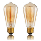 ST64 Edison lampje 40W E26, 2200K, dimbare amber glas, 2 stuks