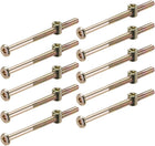M6 x 80mm Furniture Bolts Nut Set Hex Socket Screw with Barrel Nuts Phillips-Slotted Zinc Plated 20 Sets