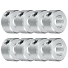 8pcs Set Screw Collars 7/16" Bore, Aluminum Shaft Collars, 7/8" OD and 7/16" Thickness, Set Screw Clamp Collar, Stop Collar for Linear Rod Shaft Guide