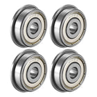 F636ZZ Flanged Ball Bearing 6x22x7mm Double Metal Shielded (GCr15) Chrome Steel Bearings 4pcs