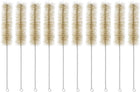 Pipe Cleaner Brush 25mm Wire Pipe Cleaner Bore Brush Cleaning Stainless Steel Handle for Tubes Bottles Brown 10 Pcs
