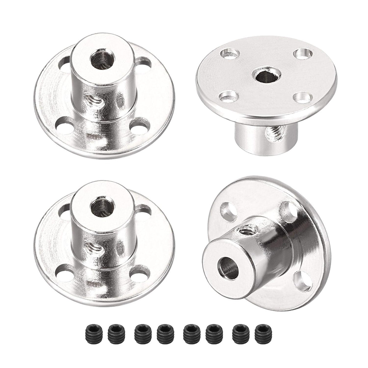 3mm Inner Dia H12*D10 Rigid Flange Coupling Motor Guide Shaft Coupler Motor Connector for DIY Parts 4Pcs