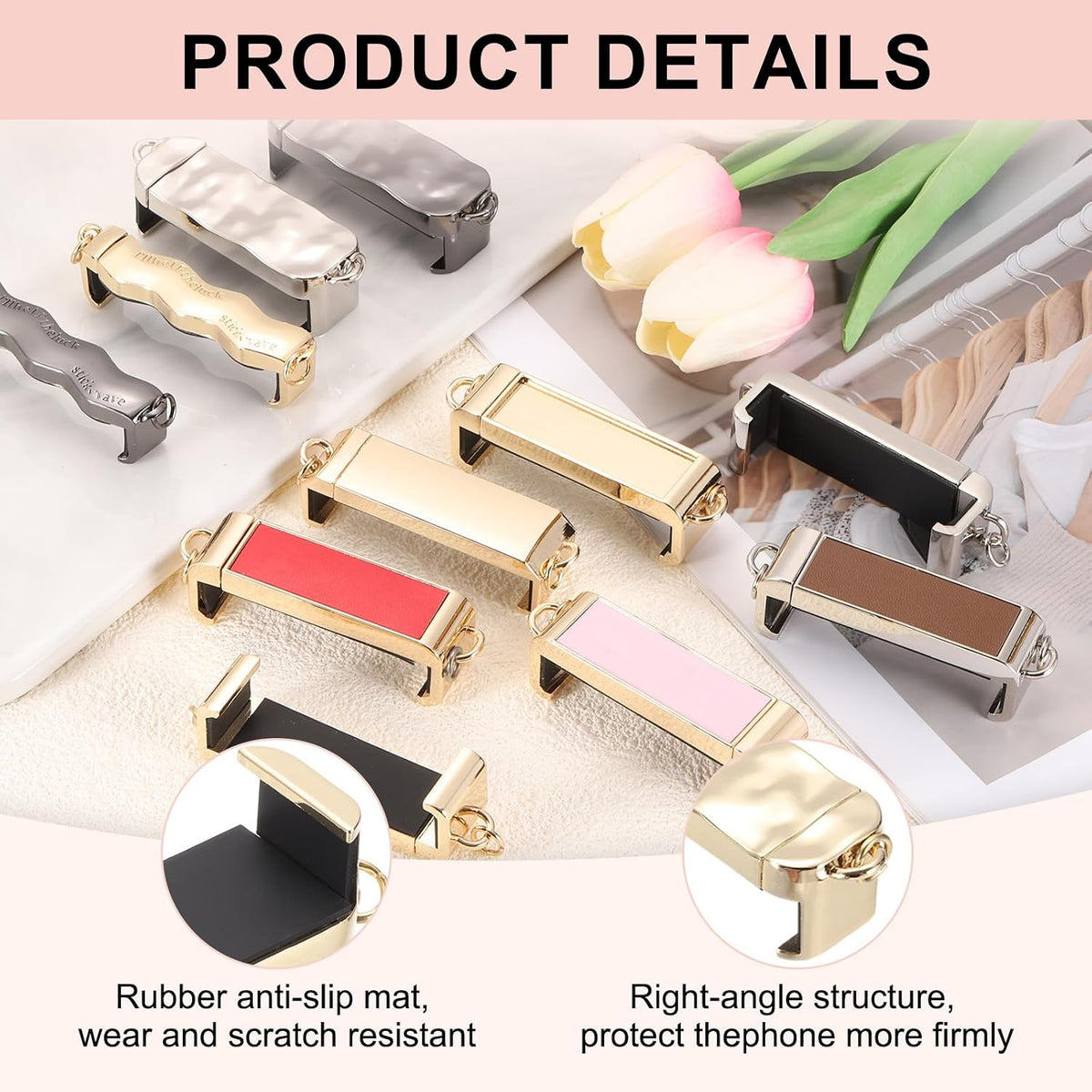Metal Phone Clip, Universal Våge Type Mobiltelefon Bag Klip til Korsrygs Snor og Bånd