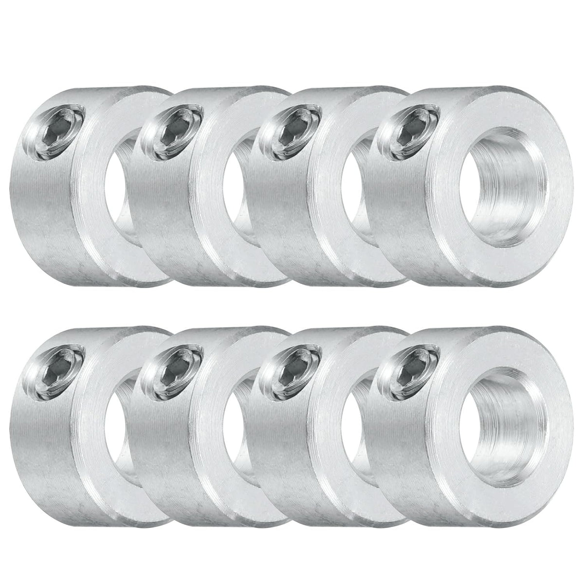 8pcs Set Screw Collars 5/16" Bore, Aluminum Shaft Collars, 5/8" OD and 5/16" Thickness, Set Screw Clamp Collar, Stop Collar for Linear Rod Shaft Guide