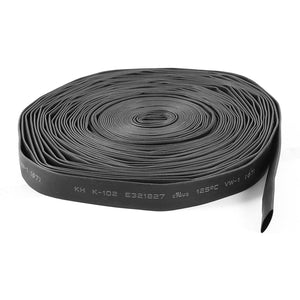 10 Meter 7mm Dia Rate 2:1 Heat Shrinkable Shrinking Tube Black