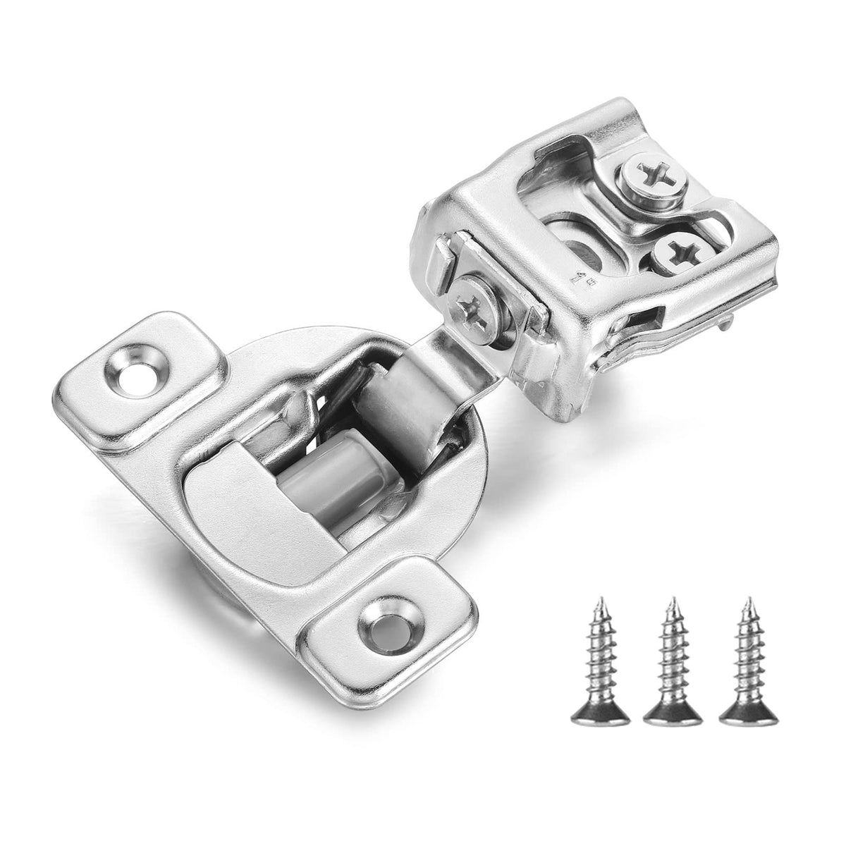 LinkMejor Soft Close Cabinet Hinges for Kitchen, 1/2” Overlay, 4 Pack