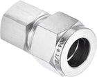 Compression Tube Fitting 1/4NPT Female Thread x 1/2" Tube OD Straight Coupling Adapter 304 Stainless Steel