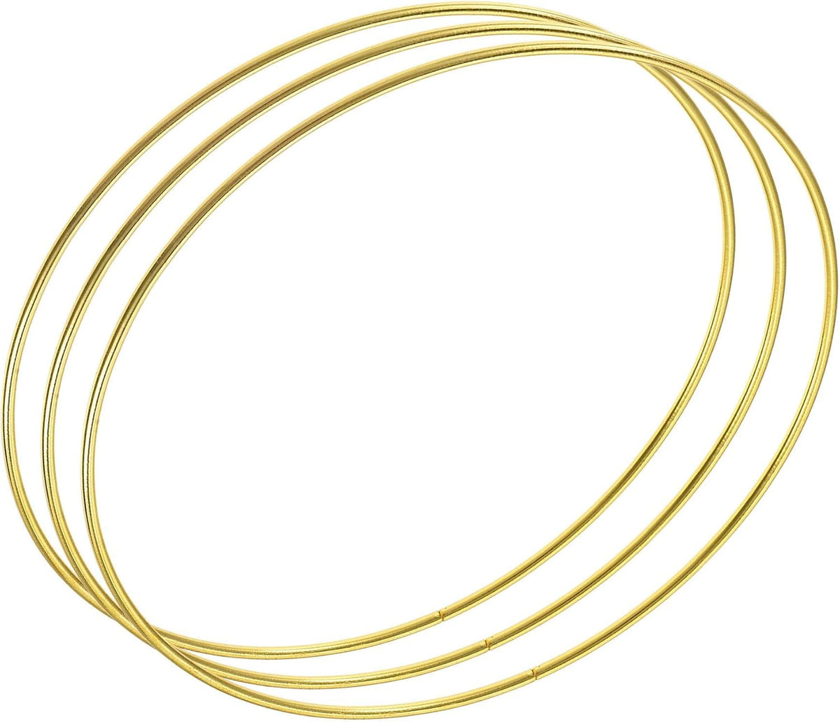 Metal Craft Hoops Rings 200mm(7.87") OD for DIY Wreaths, Macrame Projects 3pcs