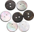 7 Pcs Natural Shell Buttons, 2 Hole 18mm Mother of Pearl Buttons for Shirt Clothes Coats Suits Jacket Jeans Skirts Sewing Craft DIY Decoration, Black