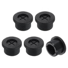 5 Pcs Cable Cord Grommet, 5/8" Inch (16mm) Desk Grommet Flexible Rubber Grommets Wire Hole Cover Pass Through for Office Computer Desk Wire Organizer, Black