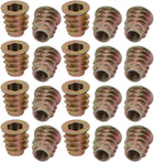 20pcs M6x13mm Zinc Alloy Hex Socket Drive Flange Insert Nut for Wood Furniture