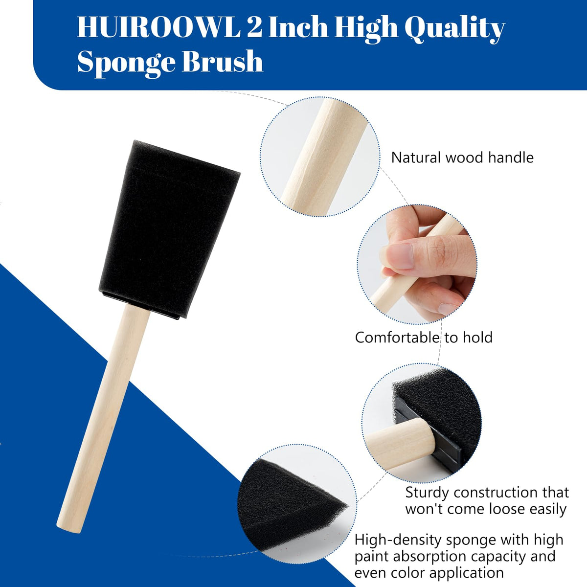 LinkMejor 2 Inch Small Paint Roller Kit, 3/8” Nap, 15 Pack
