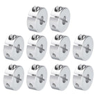 10pcs Single Split Clamp-On Shaft Collar 8mm Bore One-Piece Clamping Collar, 25mm OD, 10mm Thickness, Aluminum Alloy Set Screw Split Collar Clamp