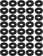 40pcs Black Rubber Round Flat Washer Assortment Size 6x14x2.5mm Flat Washer for Faucet Pipe Water Hose