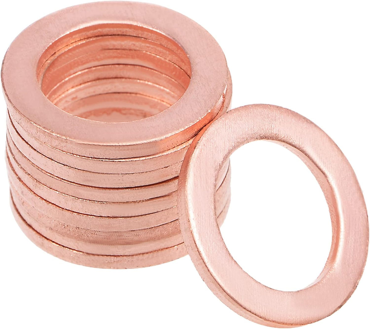 10 Pcs M12 x 18mm x 1.5mm Copper Flat Washer Sealing Ring for Screw Bolt Nut