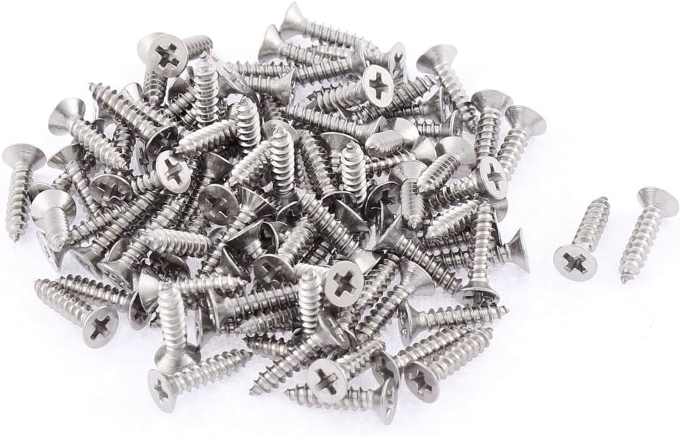 2.9mmx13mm Phillips Flat Head Self Tapping Screws 100 Pcs