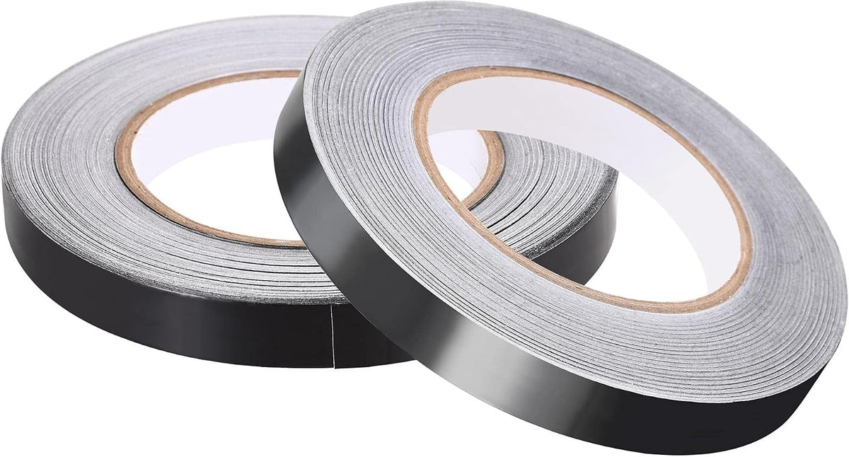 Aluminum Foil Tape Black Matte Tape Non Reflective 15mmx50m/164ft for HVAC, Sealing, Patching Hot and Blocking Light 2pcs