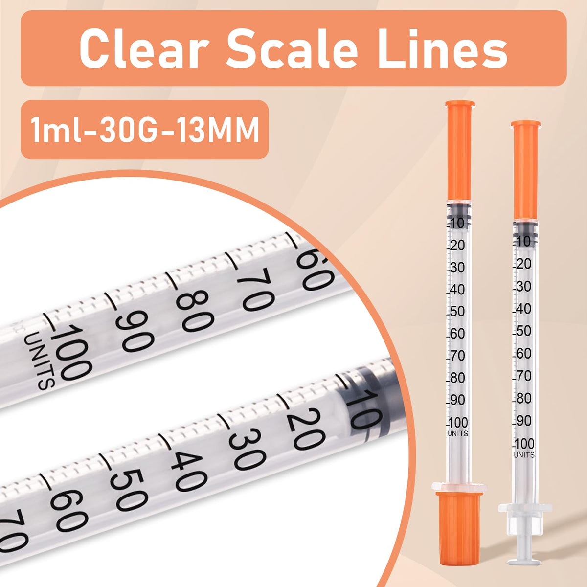 1ml 30G 1/2" Laboratorio-ruisku, 100 kpl