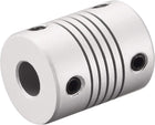 7mm to 10mm Aluminum Alloy Shaft Coupling Flexible Coupler Motor Connector Joint L25xD19 Silver