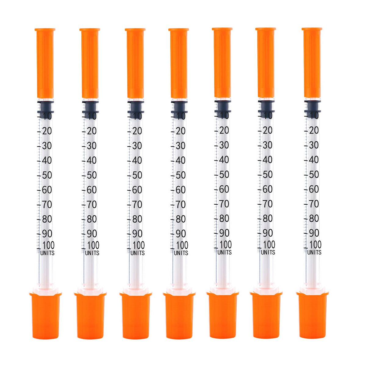 100pack 1cc Seringas com 32G 1/4 Polegada-6mm U-100